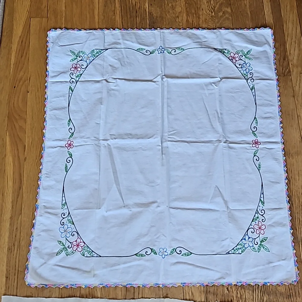 Vintage handmade applique linens